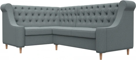 Диван кухонный угловой Бронкс левый угол (Серый/Рогожка) Лига Диванов арт.123824L