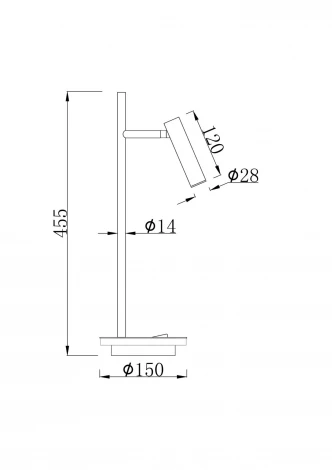 Интерьерная настольная лампа Maytoni Estudo Z010TL-L8B3K (LED, 220V, выключатель)