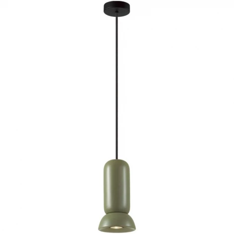 Подвесной светильник Odeon Light Kerama 5054/1B PENDANT черный/зеленый/металл/керамика GU10 LED 4W (220V, на проводе, круглые)