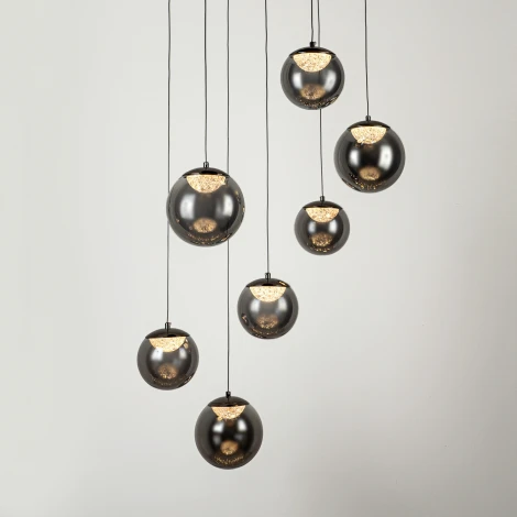 Подвесной светильник светодиодный с пультом с регулировкой цветовой температуры Modelux ML.2338.7 BK