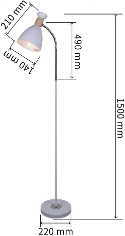 Торшер Reluce 03072-0.6-01 WH (220V)