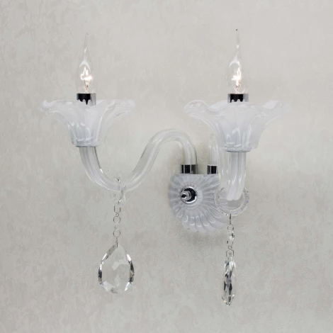 Бра Citilux Ирида CL351320 (220V, хрусталь, подвески, подсвечник, свеча)