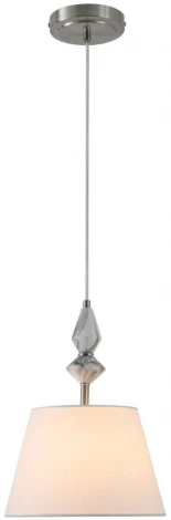 Подвесной светильник Lumion Vermont 8274/1A никель/белый/серый, металл/керамика/ткань Е14 1*40W 220V
