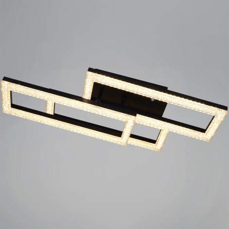 Потолочная люстра светодиодная на штанге с регулировкой цветовой температуры, яркости и ночным режимом Reluce 89560-0.3-03B BK