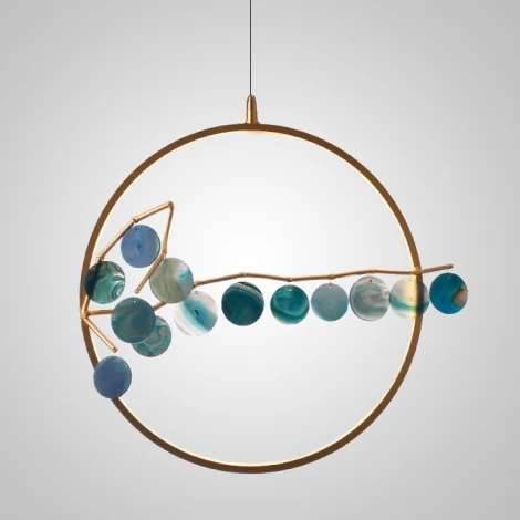 Подвесной светильник Agate 10 Multicolour D60 By ImperiumLoft Agate-1001 (LED, 220V, на тросе, кольцо)