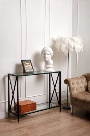 Консольный стол AllConsoles 1031-CB clear черный муар