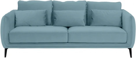 Диван Amsterdam трехместный ОГОГО (арт.583358), (Ткань/Голубой)