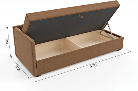 Диван-кровать Arsko Велес Угол левый рогожка коричневая