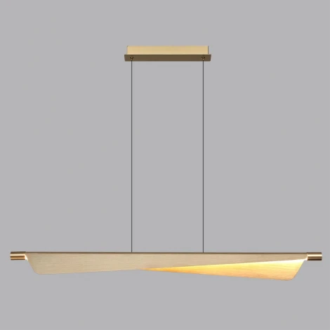 Подвесной светильник Odeon Light Linea 7017/24LB c сенсорн. выкл (диммер яркости) металл/акрил латунь брашинг IP20 24W CRI 90 3000K 220V (LED, на проводе)