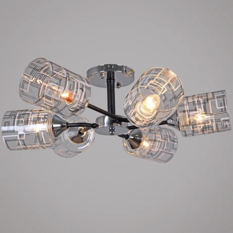 Потолочная люстра на штанге Reluce 26260-0.3-06 CR+BK