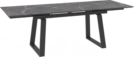 Стол Мебвилл Барон 160, Камень тёмный Compakt cer/Чёрный