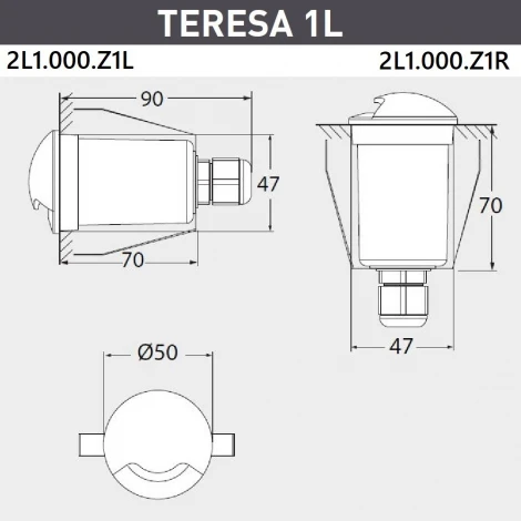 Встраиваемый светильник уличный Fumagalli Teresa 2L1.000.000.AXZ1L (220V, круглые, IP67)