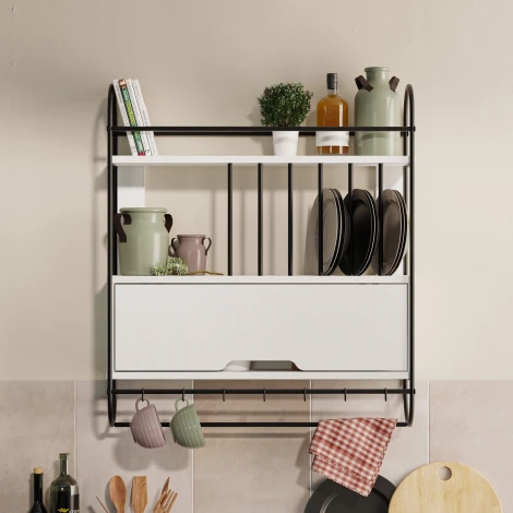 Шкаф настенный HOLI KITCHEN SHELF LEVE (ЛДСП/Белый) арт.LEV00945