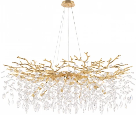 Подвесная люстра хрустальная Arte Milano Milano-1 23110.1200.18.G9.B GD (220V, на тросе)