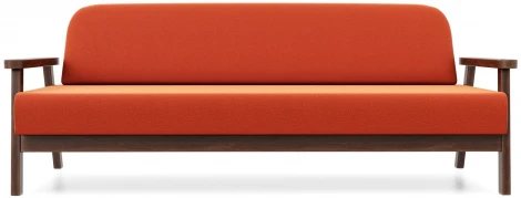 Диван Arsko прямой Флори Б орех велюр оранжевый