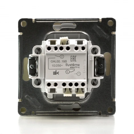 Выключатель жалюзи двухклавишный (шампань) Systeme Electric GAL000519S