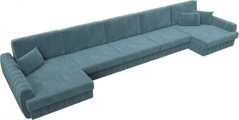 Диван П-образный Лига-057 НПБ МегаЛонг Лига Диванов (Велюр) арт.129356