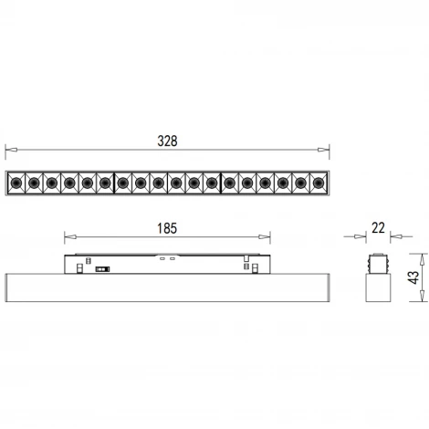 Трековый светильник низковольтный светодиодный Donolux Eye DL20291NW18BDIM 18Вт 48V 1116Лм 4000К диммируемый черный