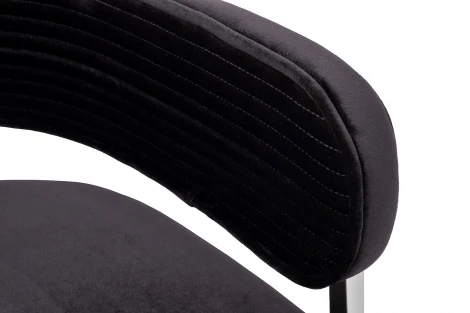 GY-18504 Стул велюр черный/матовый хром 60*55*73см Garda Decor