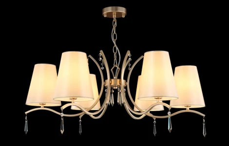 Подвесная люстра Crystal Lux RENATA SP6 GOLD (220V, на цепи)