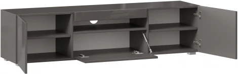 Тумба ТВ Бруклин, 1500 Оникс серый глянец, Любимый дом