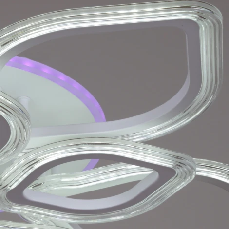 Потолочная люстра светодиодная на штанге с пультом Reluce 09827-3.3-5+5A WH (RGB) (220V)