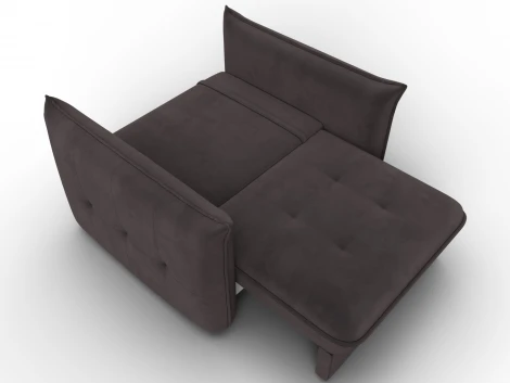 Кресло Лига-100 НПБ (ДСП,Фанера,Велюр/Коричневый) Лига Диванов 136998