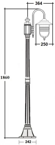 Наземный фонарь Oasis Light TITAN 84708 10 PartA Bl (220V, IP44)
