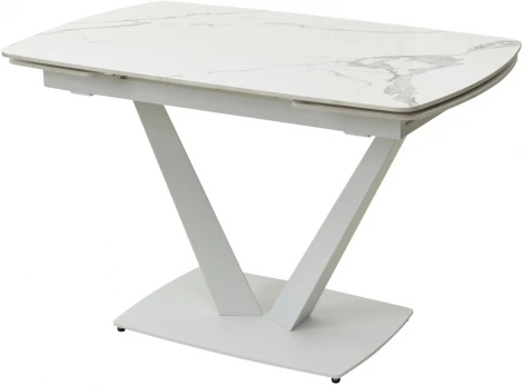 Стол ALATRI 120 GLOSS STATUARIO WHITE SINTERED STONE / WHITE