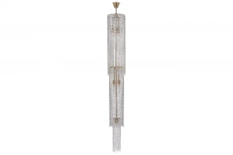Потолочная люстра каскадная водопад Arti Lampadari Stella E 1.3.20.105 G (220V, хрусталь)