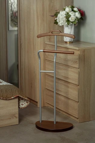 Вешалка костюмная Д 10 металлик/ средне-коричневый Mebelik арт.000922