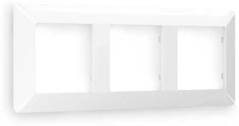 Рамка Ambrella Volt ALFA Line (Белый глянец) 3-ая AF110103