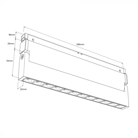 Трековый светильник Downlight магнитный 12V 48W RAUMBERG BOOK3012Bk 3000K (LED)