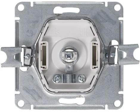 ТВ-розетка встраиваемая проходная (алюминий) Systeme Electric AtlasDesign ATN000393