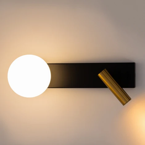 Настенный светильник для чтения со спотом Citilux Декар CL704451 (220V, выключатель, шар)