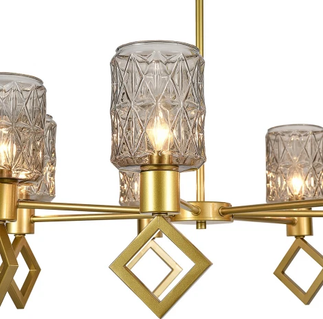 Потолочная люстра на штанге (13025/7R Gold) Indigo Preda V000470 (220V)