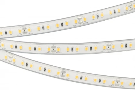 Светодиодная лента герметичная RTW-PU-A120-10.5mm 24V Warm3000 (16.8 W/m, IP68, Wire 2m, 5m) (Arlight) 029043(3)