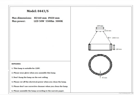 Подвесной светильник Newport 8440 8443/S gold new