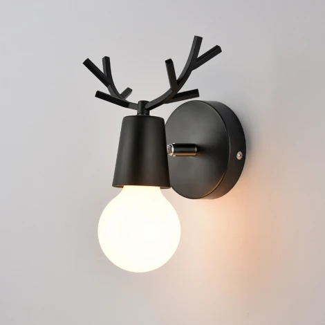Бра с рожками Deer A Black ImperiumLoft Deer01 (181038-26) (для детской, 220V, рога)