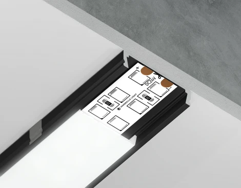 Алюминиевый профиль накладной для светодиодной ленты до 20мм Ambrella Illumination GP1800BK