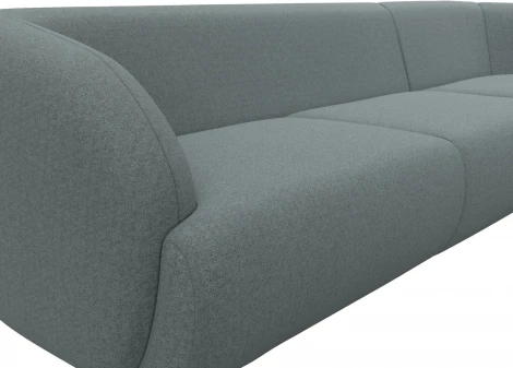 Диван угловой Лига-041 правый угол (Серый/Рогожка) Лига Диванов арт.124716