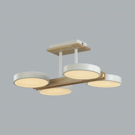 Потолочная люстра на штанге Lumion Plato 8030/72CL белый, дерево/металл, акрил LED 72W 3000-6000К 220V