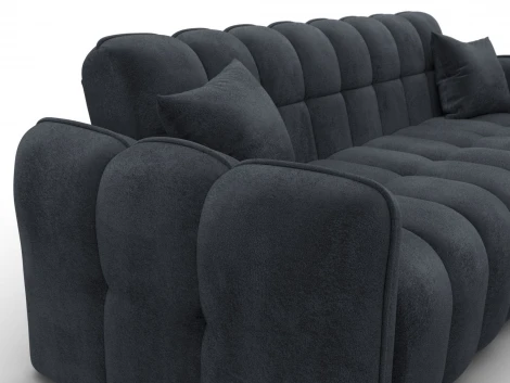 Диван-книжка Лига-112 (ДСП,ЛДСП,Велюр/Темно-серый) Лига Диванов 136679