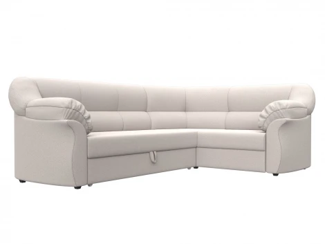 Диван угловой Карнелла правый угол (Брус/Пластик/Замша/Бежевый) Лига Диванов 128162