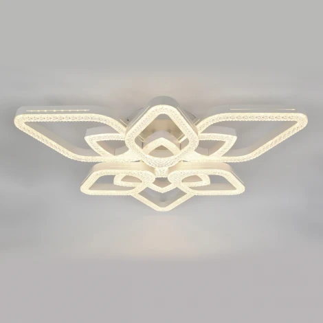 Потолочная люстра светодиодная с таймером Escada Sedna 10280/6LED 113Вт, с ПДУ, металл/акрил, белый (220V)