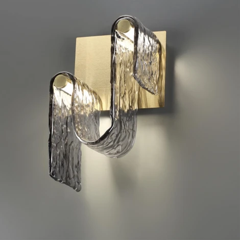 Настенный светильник светодиодный Odeon Light Flow 5106/11WL золотой брашинг/дымчатый металл/стекло LED x 11W 4000K (220V)