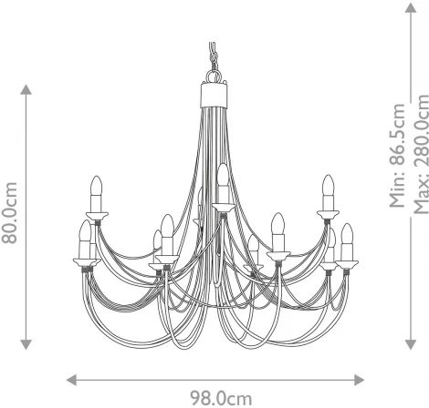 Подвесная люстра Hinkley Carisbrooke CB12-BLACK
