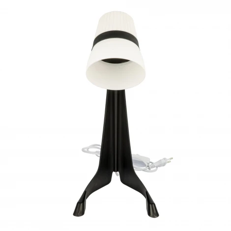 Настольная лампа 40W E14 с выключателем черный/белым Uniel ULO-K22 D/E14/A BLACK/WHITE