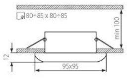 Встраиваемый точечный светильник Kanlux RESO 4326 (220V)