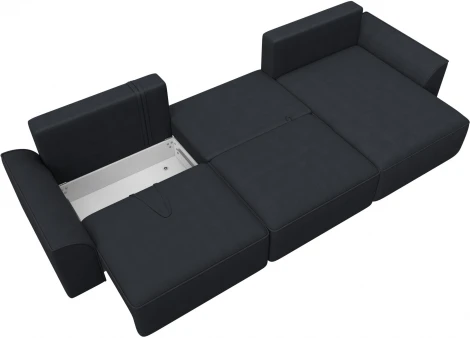 Диван угловой Лига-048 НПБ лонг Лига Диванов (Замша) арт.128504